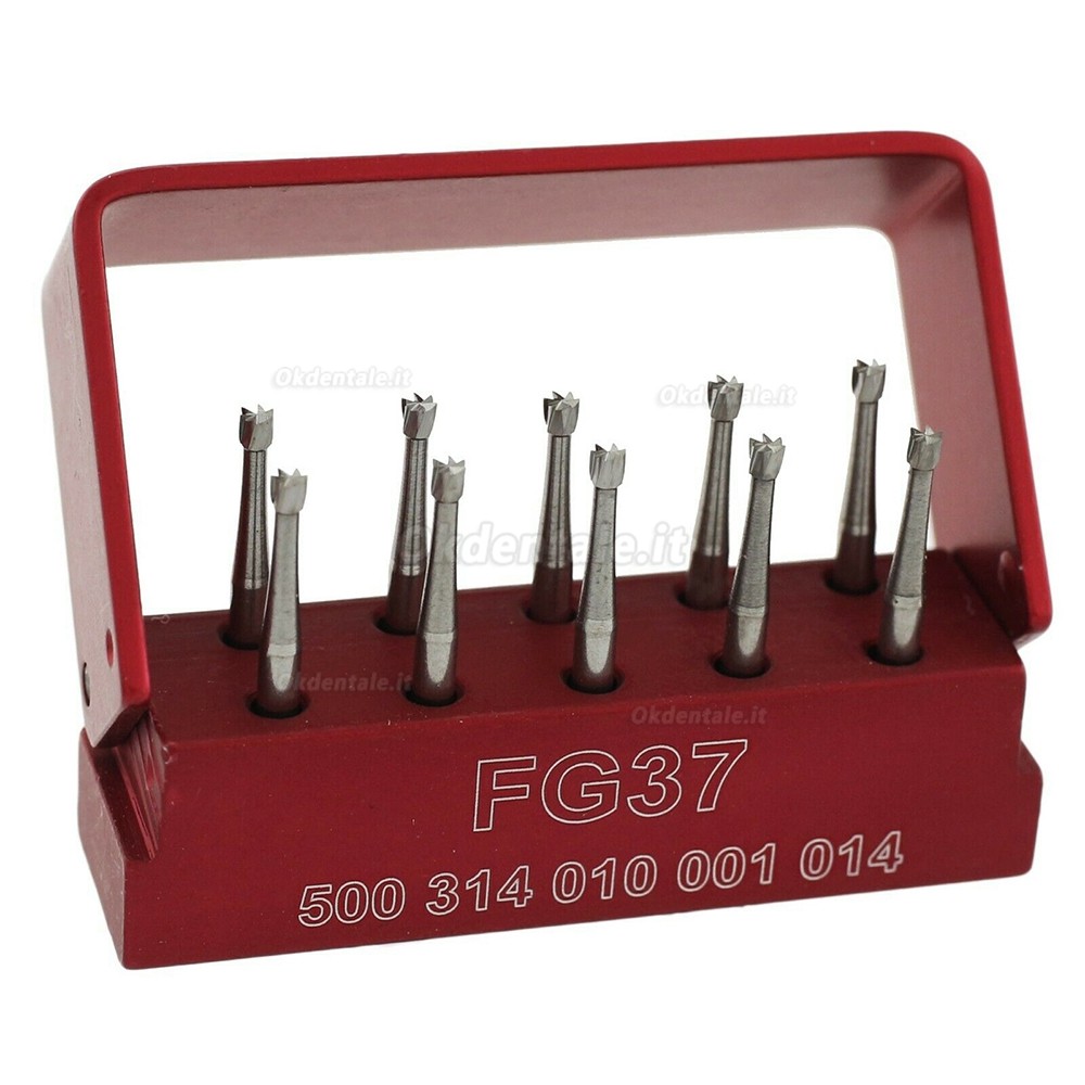 10 Pezzi SBT FG 35 36 37 fresa carburo di tungsteno a cono rovesciato dentale 1,6 mm